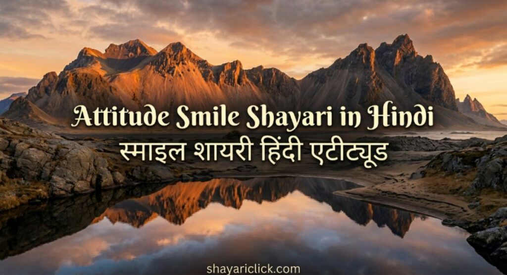 Attitude Smile Shayari in Hindi (स्माइल शायरी हिंदी एटीट्यूड)