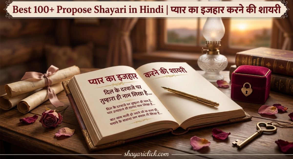 Best 100+ Propose Shayari in Hindi | प्यार का इजहार करने की शायरी