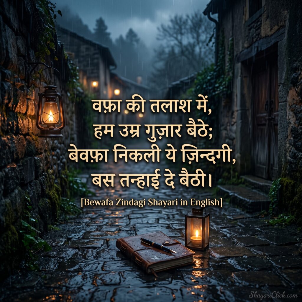 Bewafa Zindagi Shayari in English