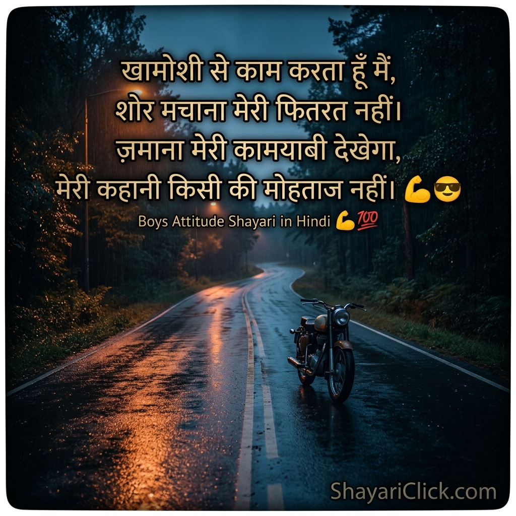 Boys Attitude Shayari in Hindi 💪😎