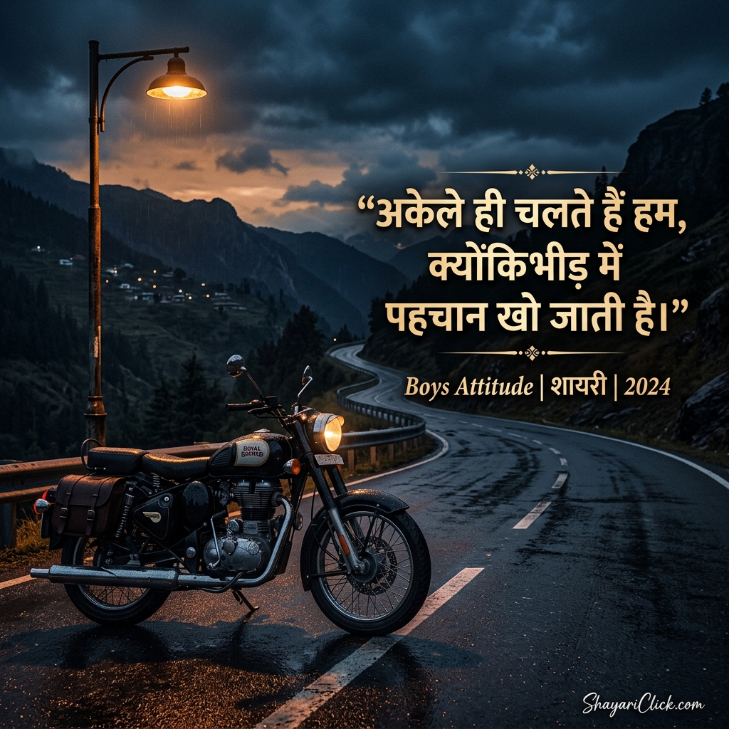 Boys Attitude Shayari in Hindi 💪😎