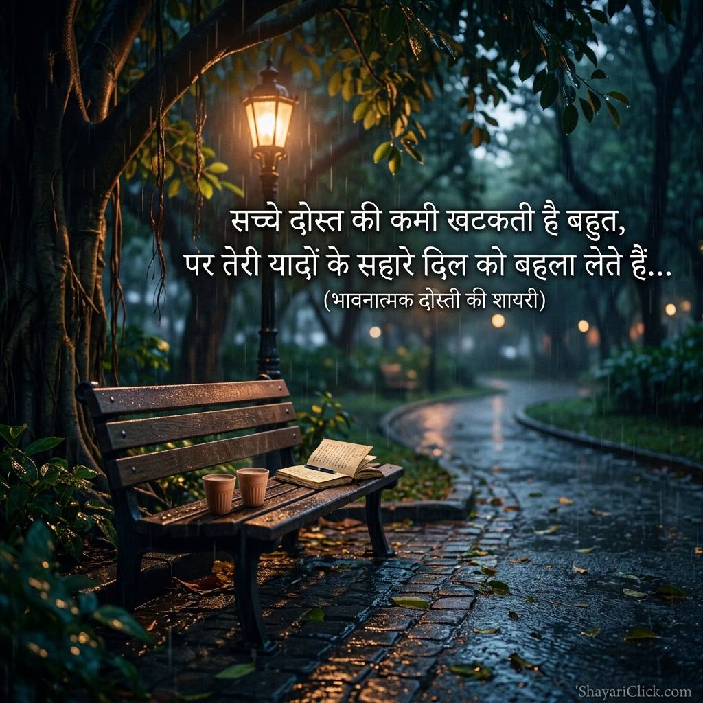 Emotional Friendship Poetry for Friends (भावनात्मक दोस्ती की शायरी)