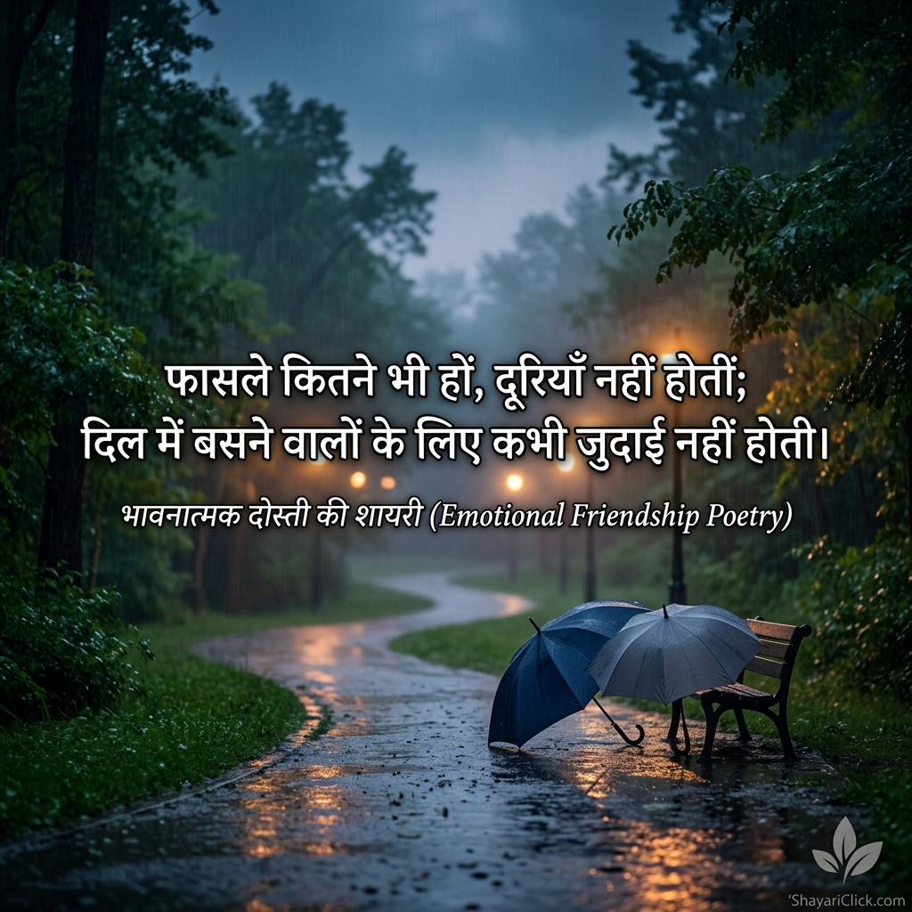 Emotional Friendship Poetry for Friends (भावनात्मक दोस्ती की शायरी)