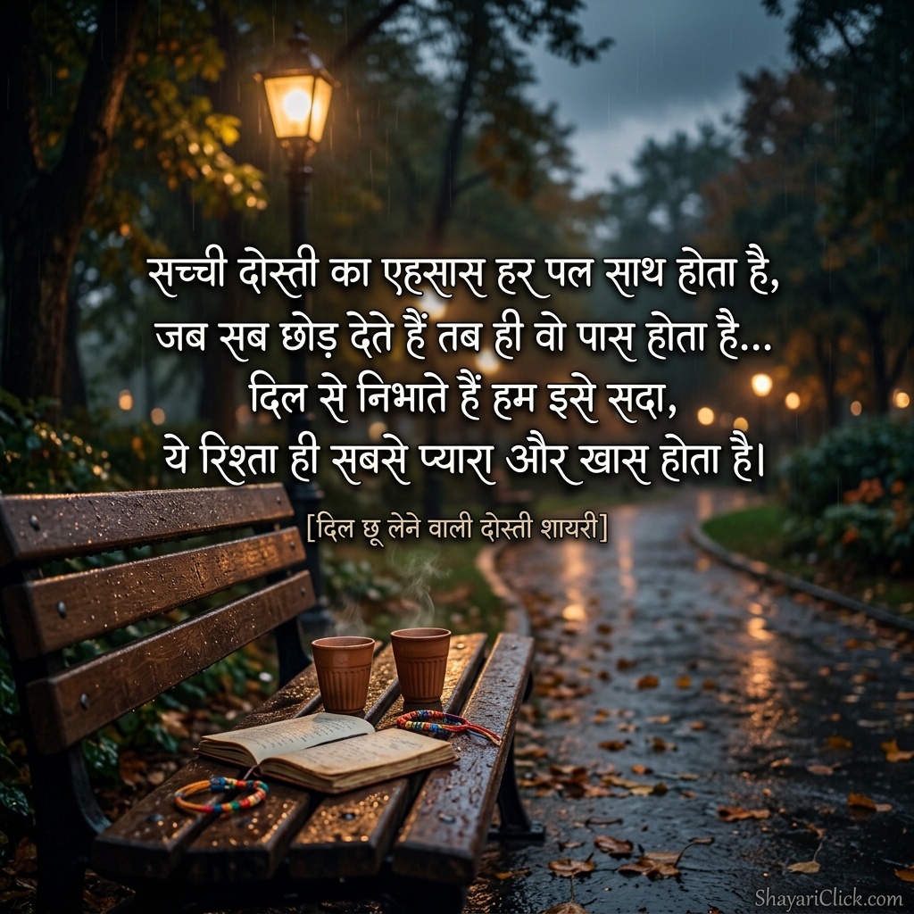 Heart Touching Dosti Shayari (दिल छू लेने वाली दोस्ती शायरी)