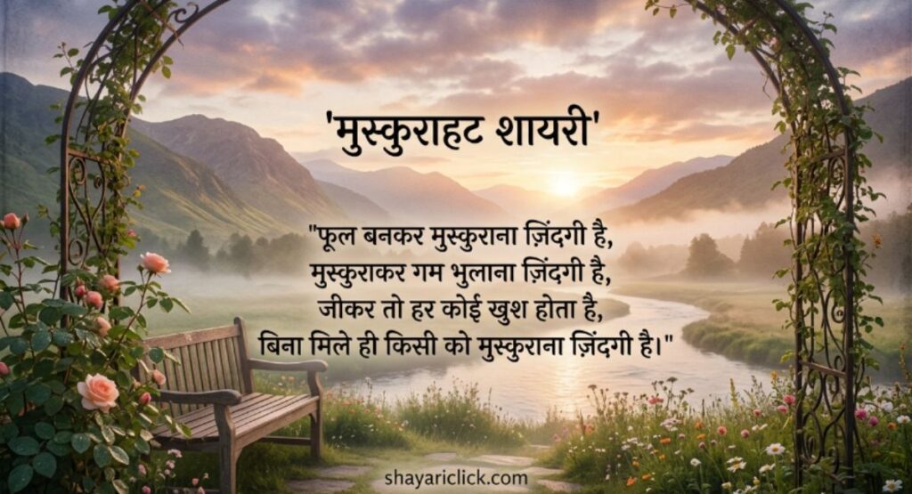 Muskurahat Shayari in Hindi (मुस्कुराहट शायरी)