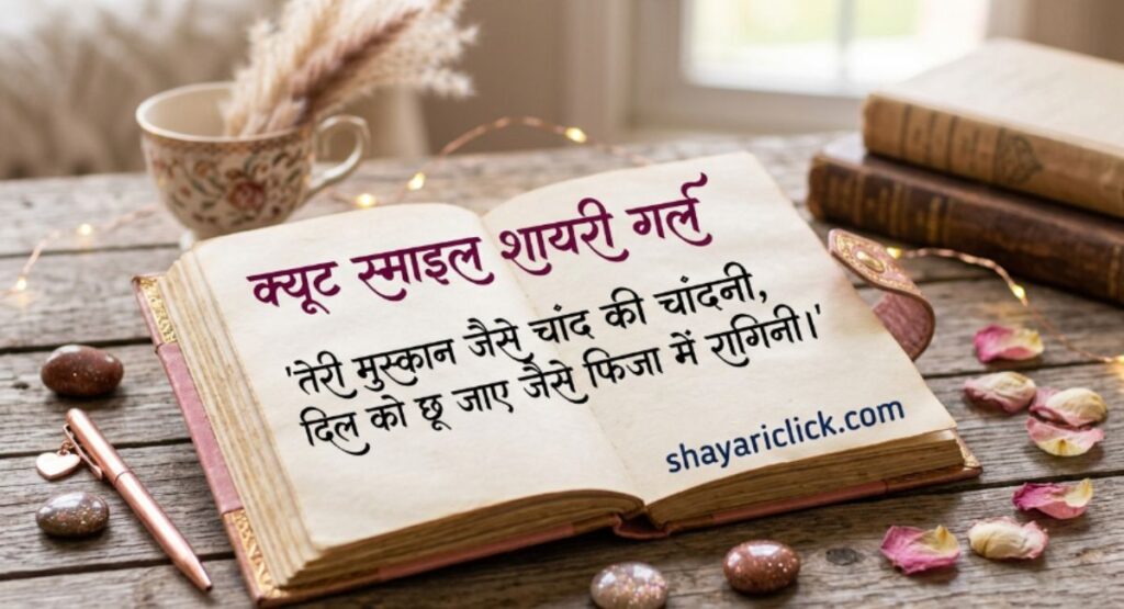 Smile Shayari for Girl (क्यूट स्माइल शायरी गर्ल)