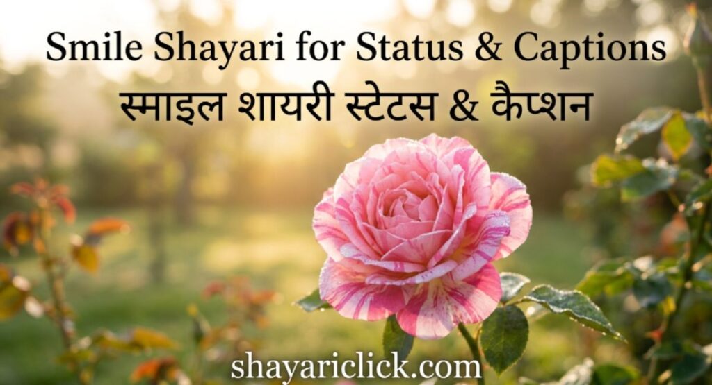 Smile Shayari for Status & Captions (स्माइल शायरी स्टेटस & कैप्शन)