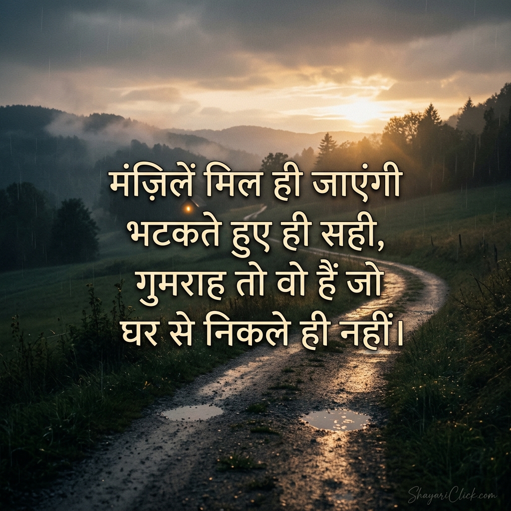 जिंदगी पर प्रेरणादायक शायरी
