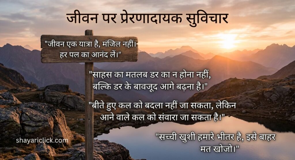 जीवन पर प्रेरणादायक सुविचार (Life Quotes)