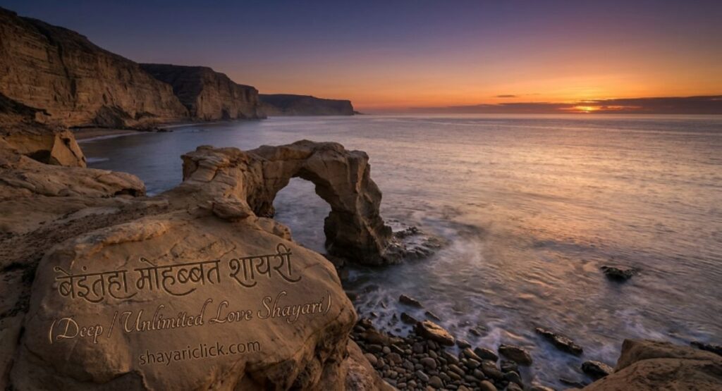 बेइंतहा मोहब्बत शायरी (Deep / Unlimited Love Shayari)