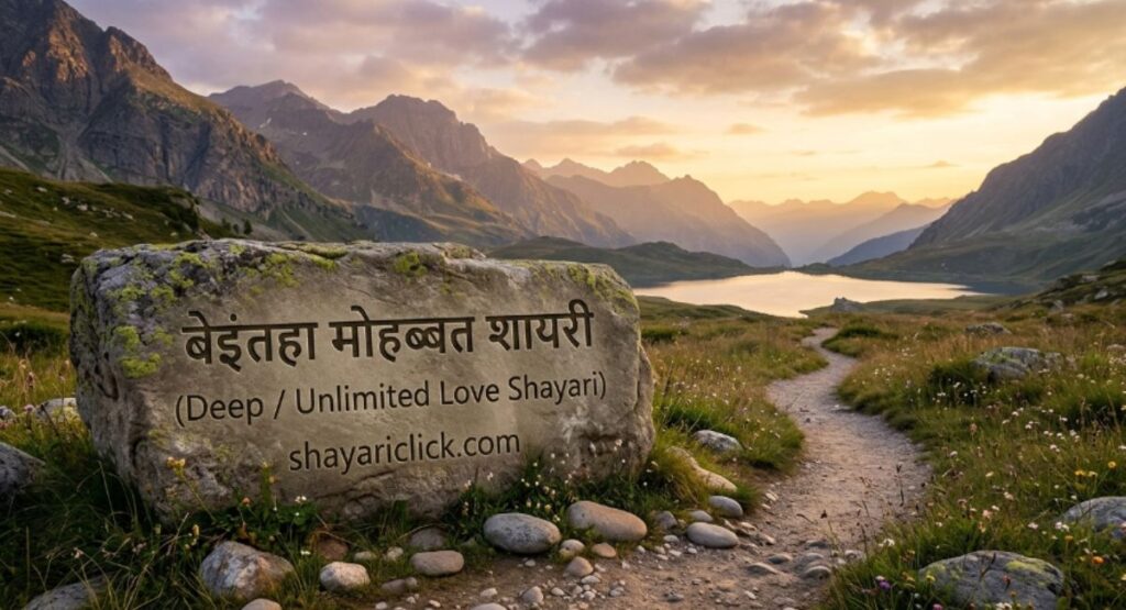 बेइंतहा मोहब्बत शायरी (Deep / Unlimited Love Shayari)