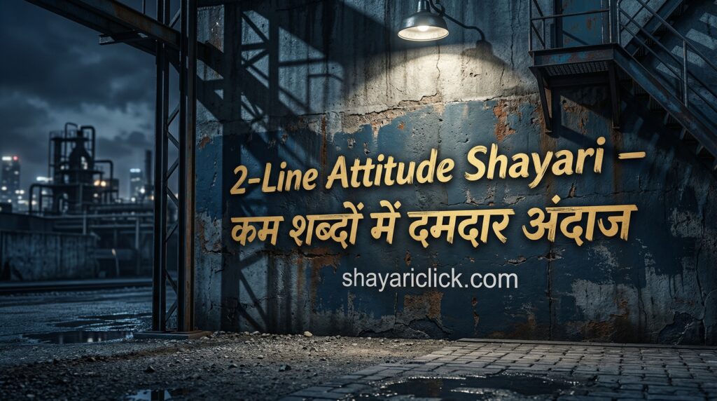 2-Line Attitude Shayari – कम शब्दों में दमदार अंदाज