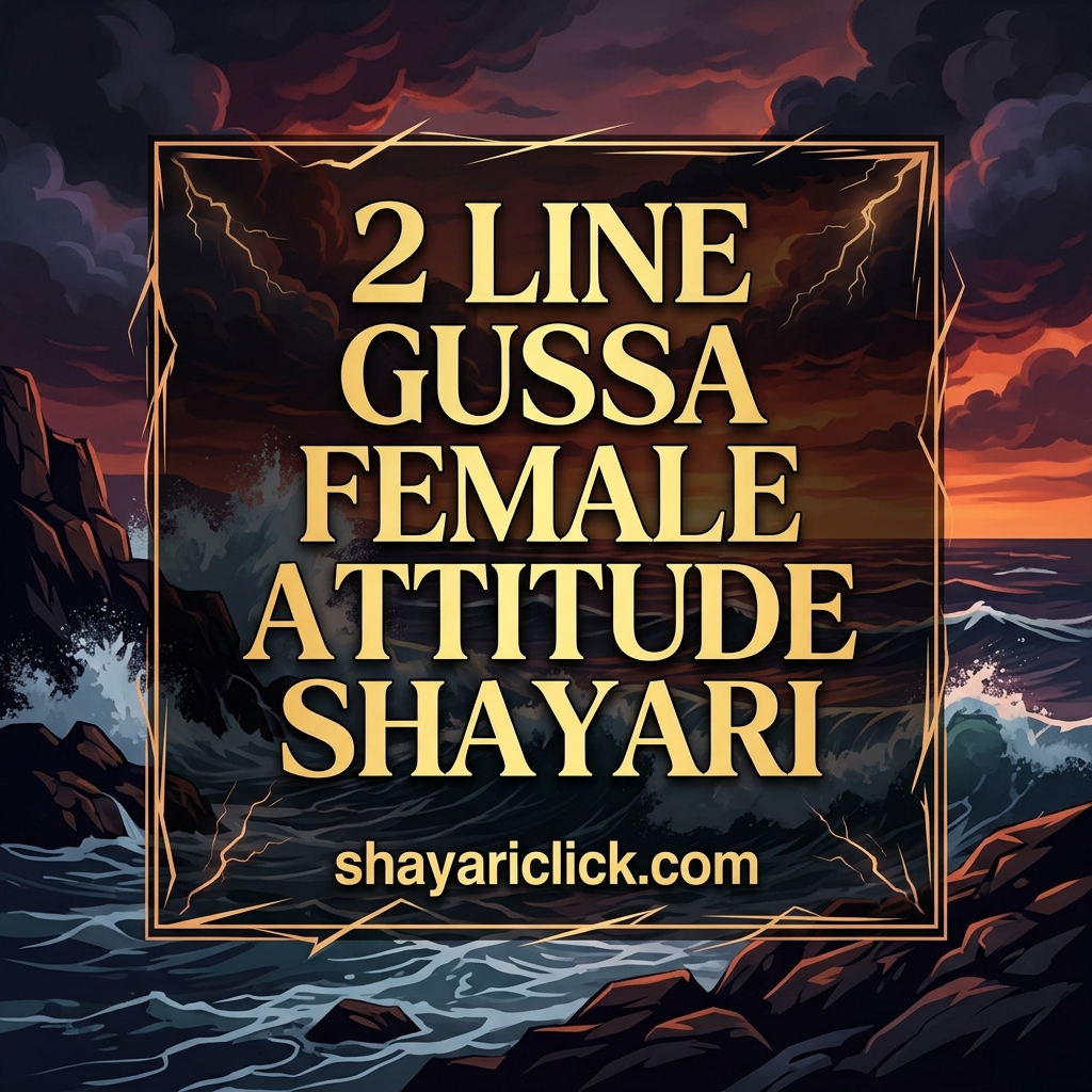 2 Line Gussa Female Attitude Shayari