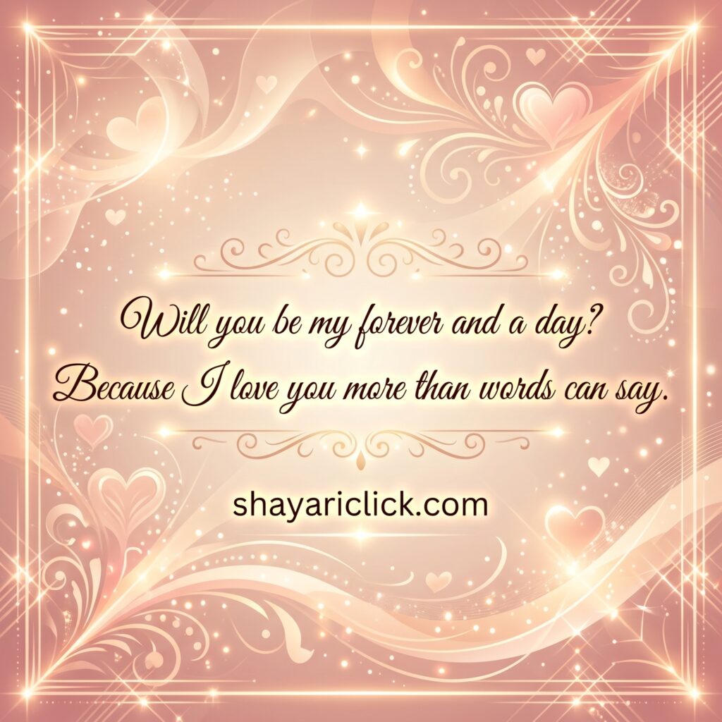 2 Line Propose Shayari in English