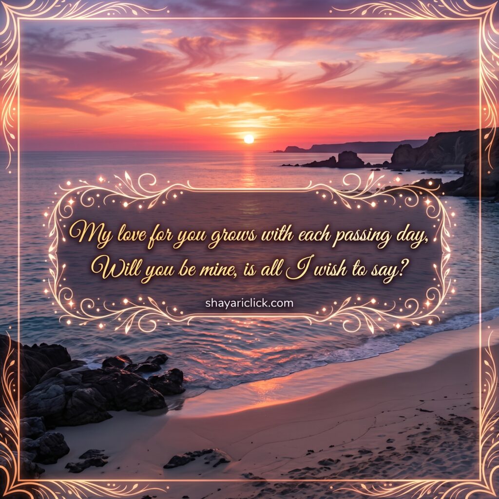 2 Line Propose Shayari in English