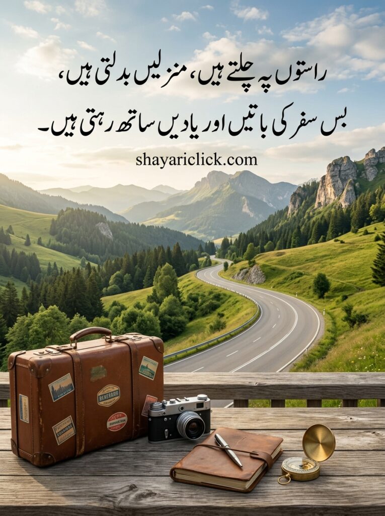 2 line safar shayari on travel