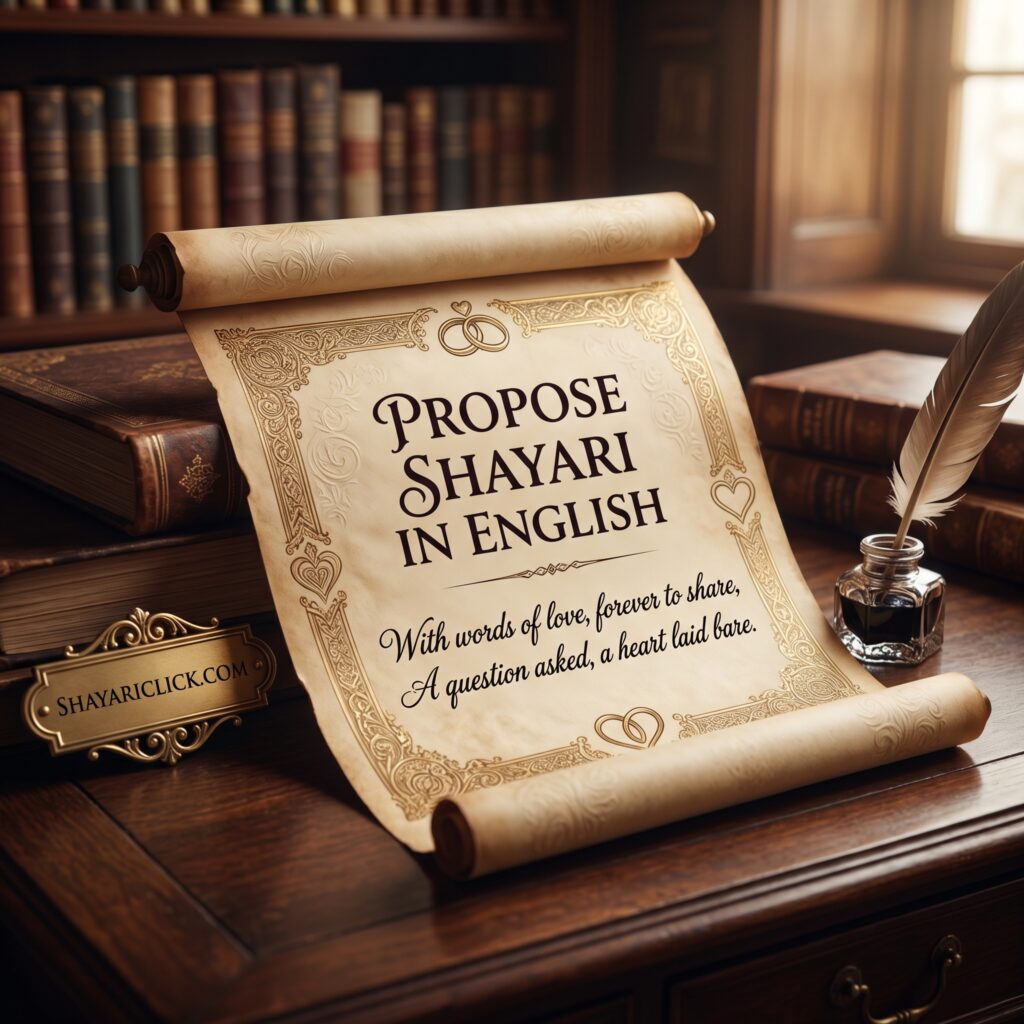 Propose Shayari in English