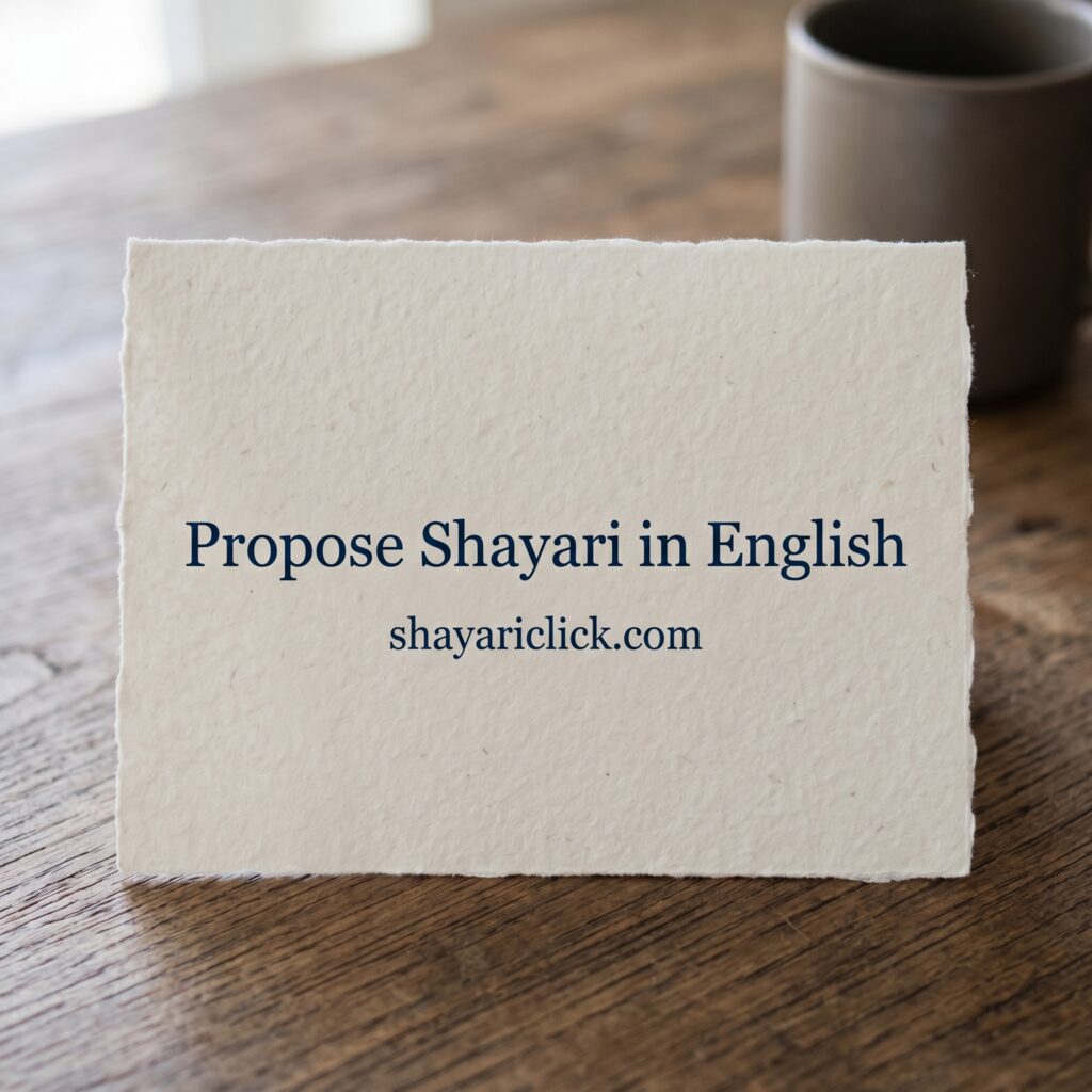 Propose Shayari in English