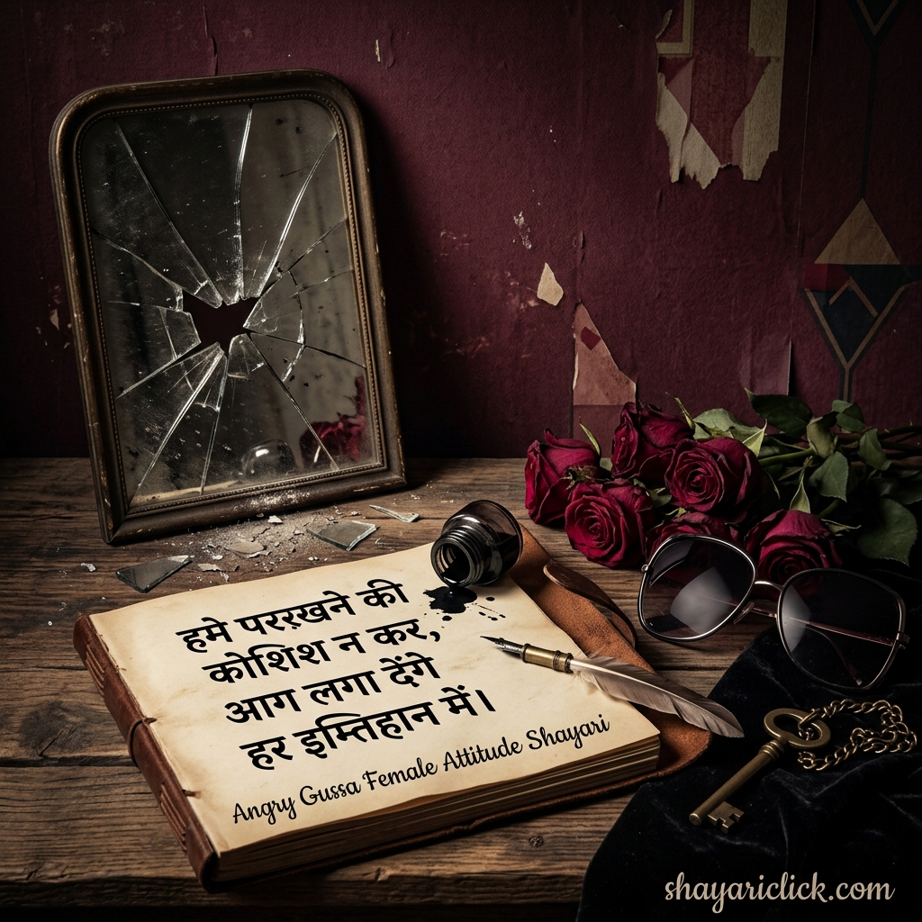 Angry Gussa Female Attitude Shayari