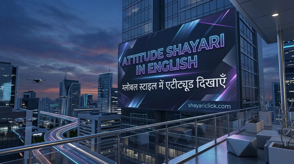 Attitude Shayari in English – ग्लोबल स्टाइल में एटीट्यूड दिखाएँ