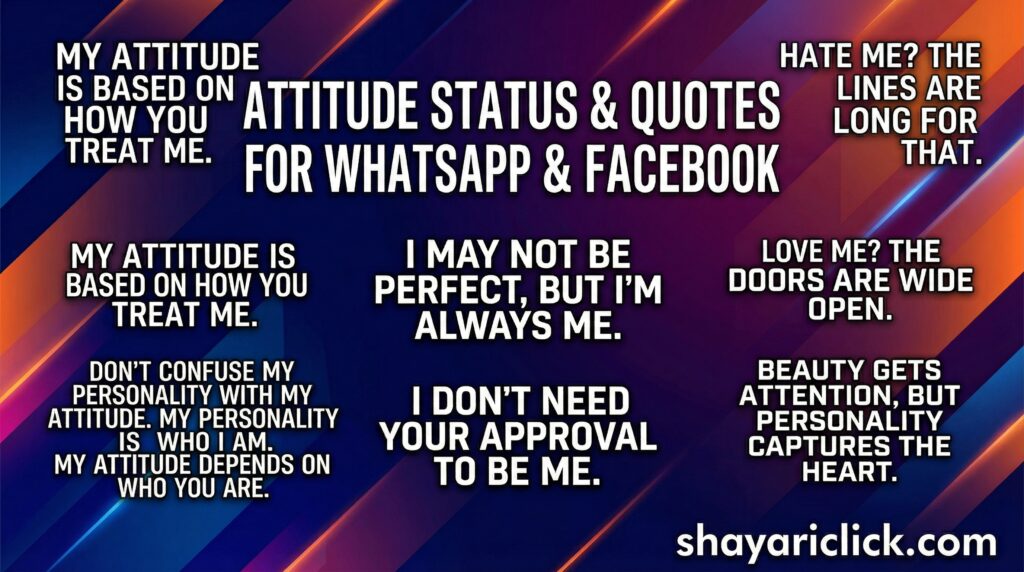 Attitude Status & Quotes for WhatsApp/Facebook