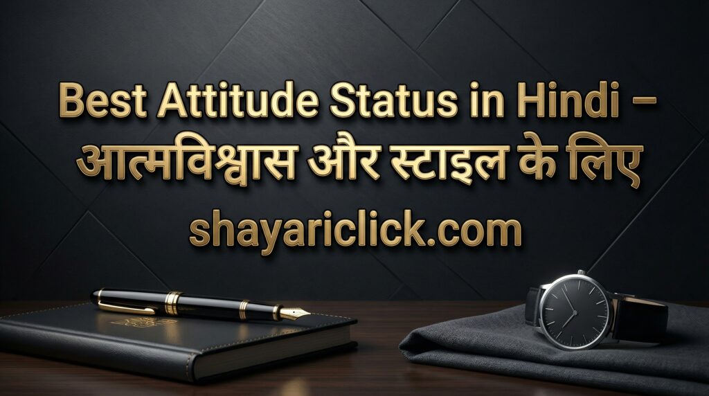 Best Attitude Status in Hindi – आत्मविश्वास और स्टाइल के लिए