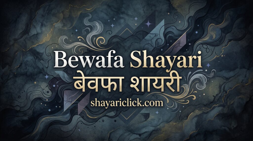 Bewafa Shayari (बेवफा शायरी)