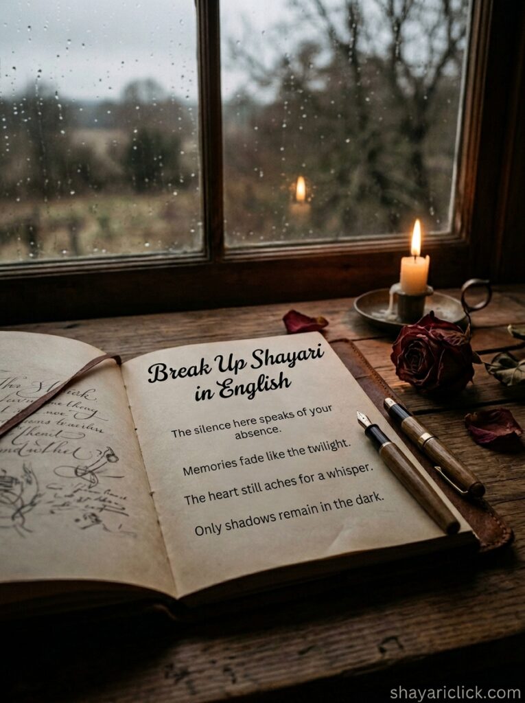 break up shayari in english