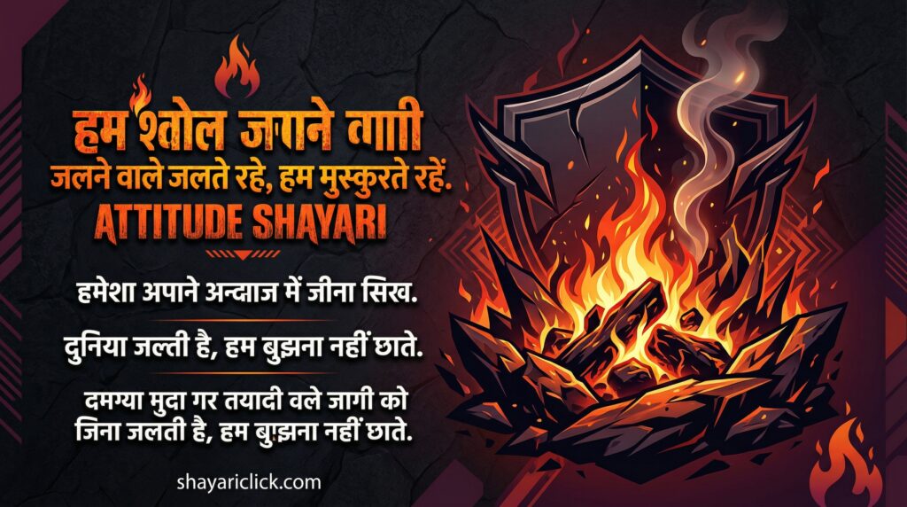 Burn & Jalane Wali Attitude Shayari