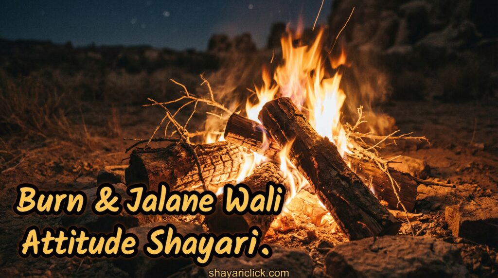 Burn & Jalane Wali Attitude Shayari