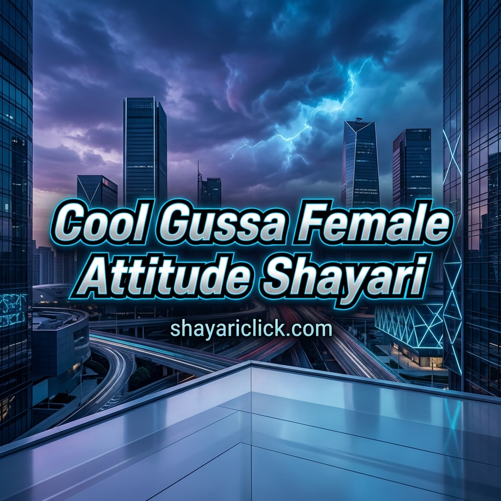Cool Gussa Female Attitude Shayari