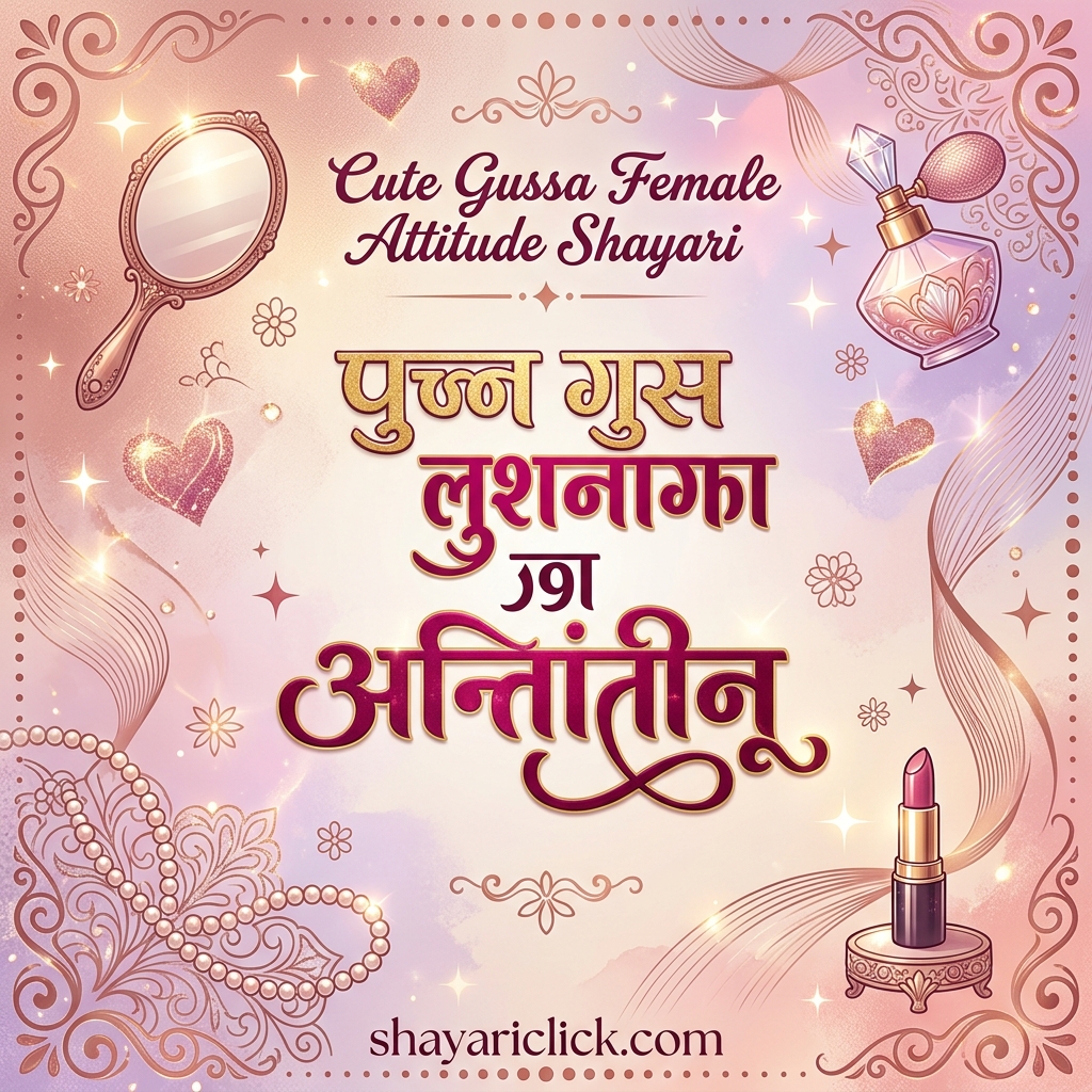 Cute Gussa Female Attitude Shayari