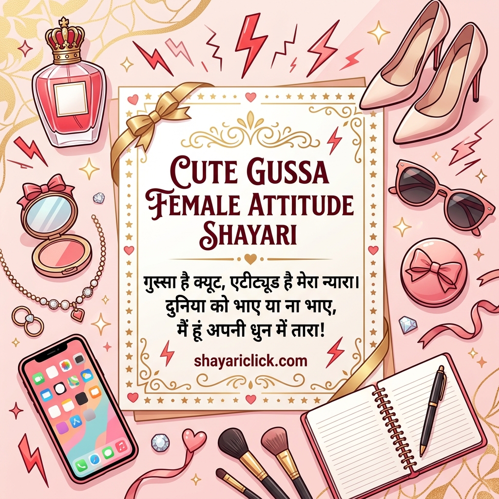 Cute Gussa Female Attitude Shayari