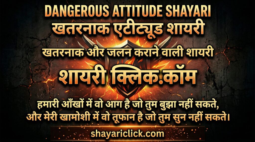 Dangerous Attitude Shayari – खतरनाक और जलन कराने वाली शायरी