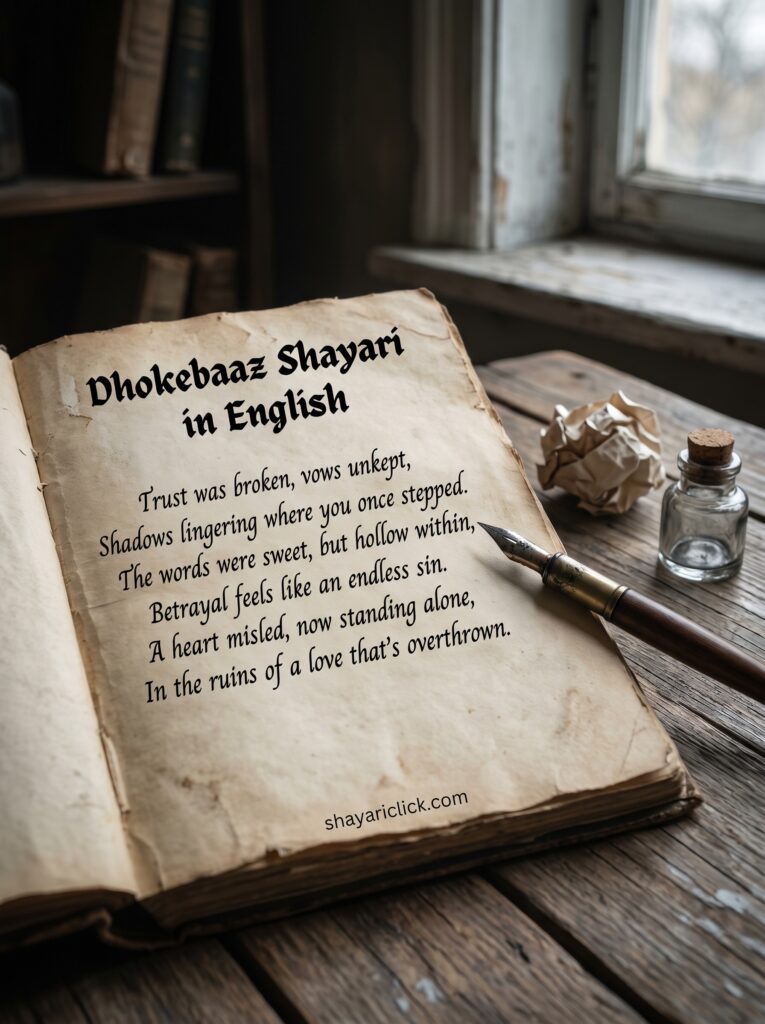 Dhokebaaz Shayari in English