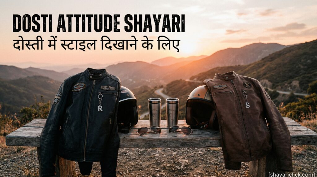 Dosti Attitude Shayari – दोस्ती में स्टाइल दिखाने के लिए