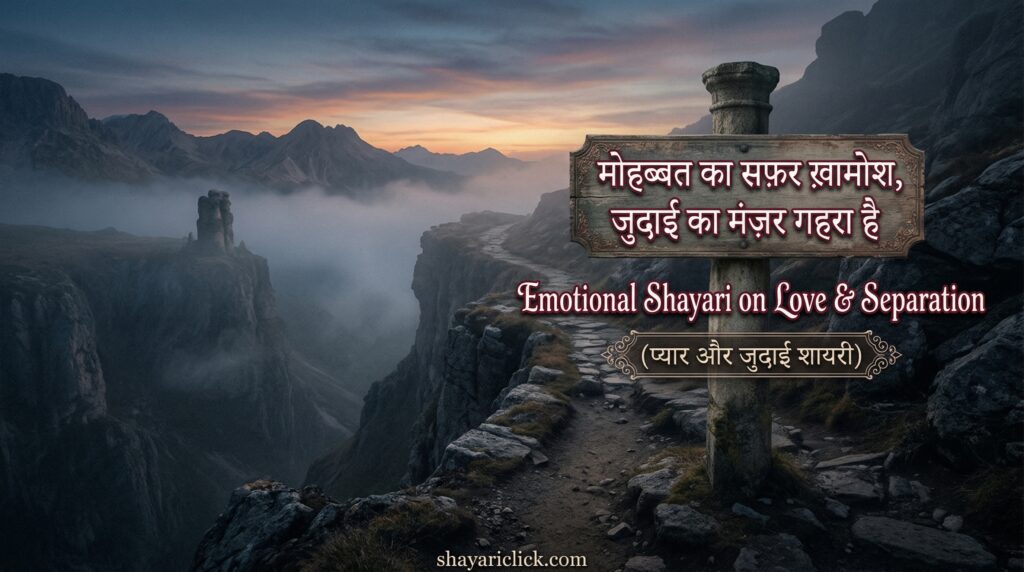 Emotional Shayari on Love & Separation (प्यार और जुदाई शायरी)