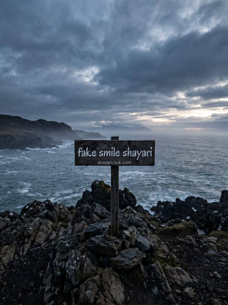 fake smile shayari