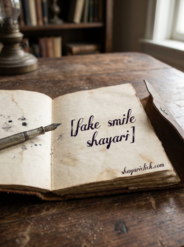 fake smile shayari