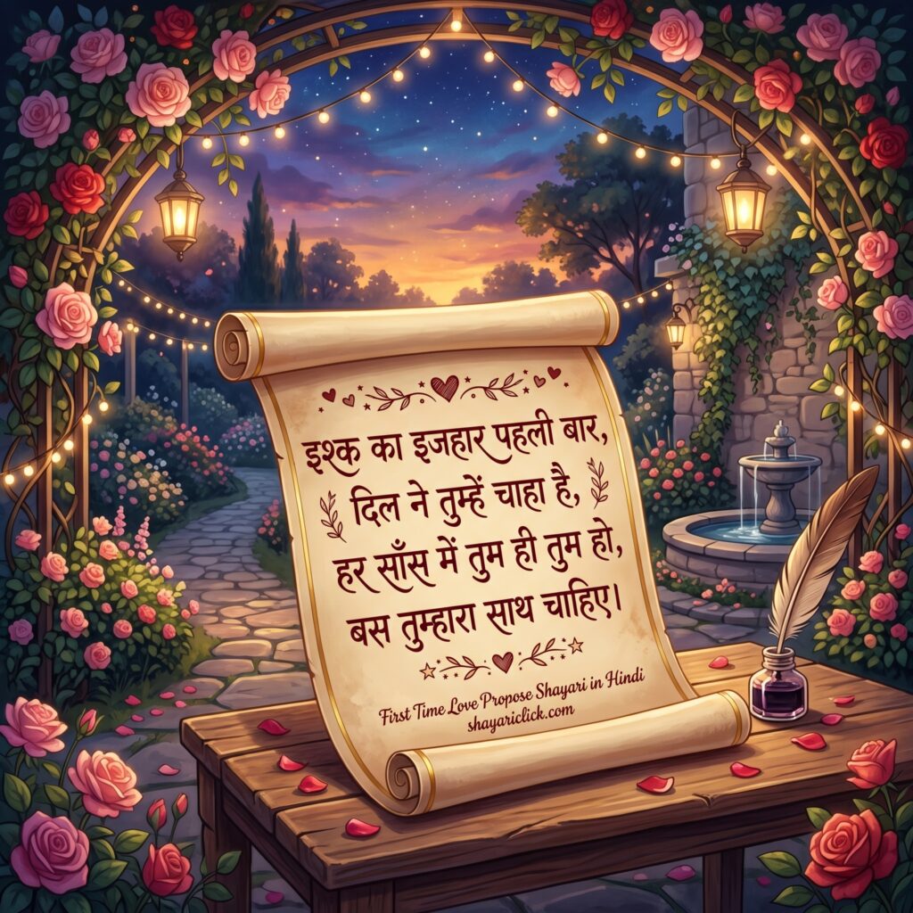 First Time Love Propose Shayari in Hindi