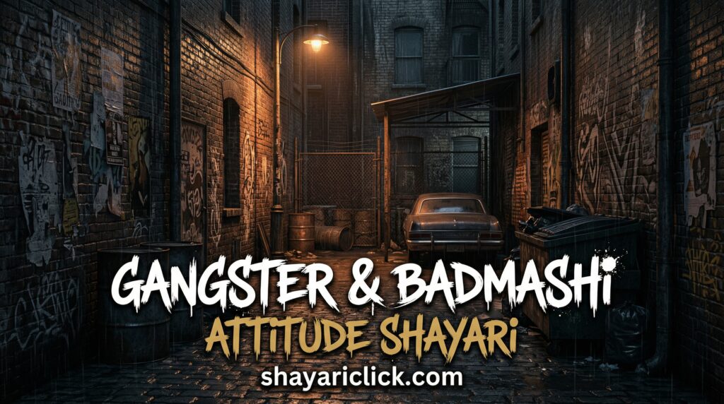 Gangster & Badmashi Attitude Shayari