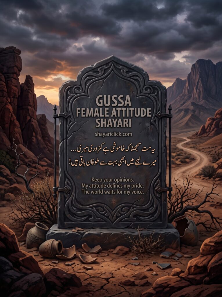 Gussa Female Attitude Shayari