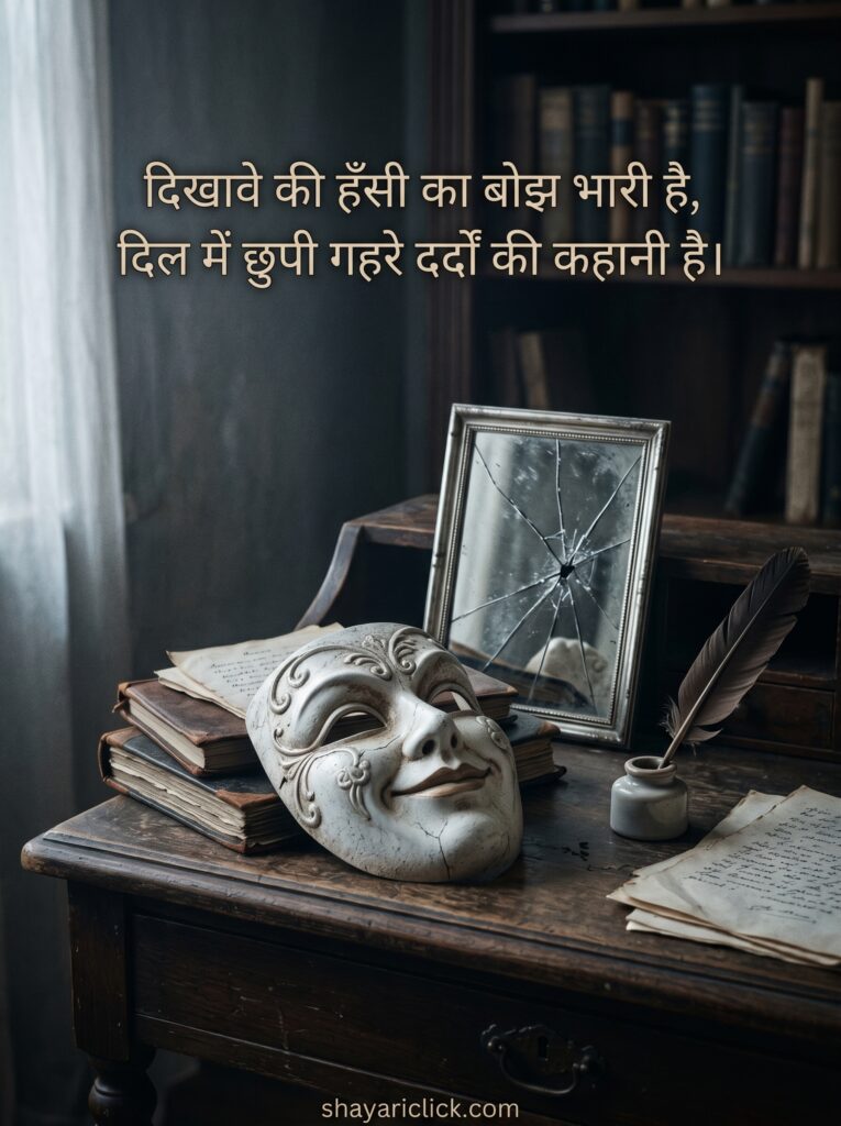 fake smile shayari