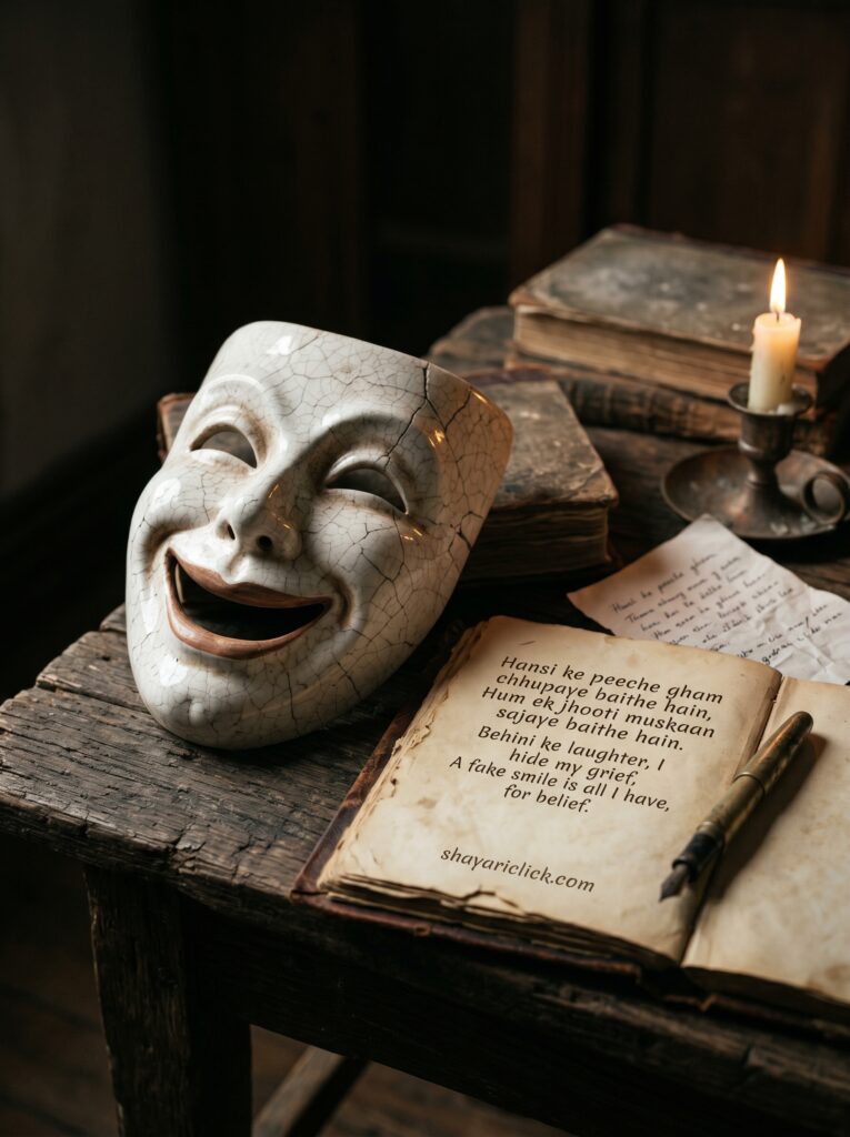 fake smile shayari