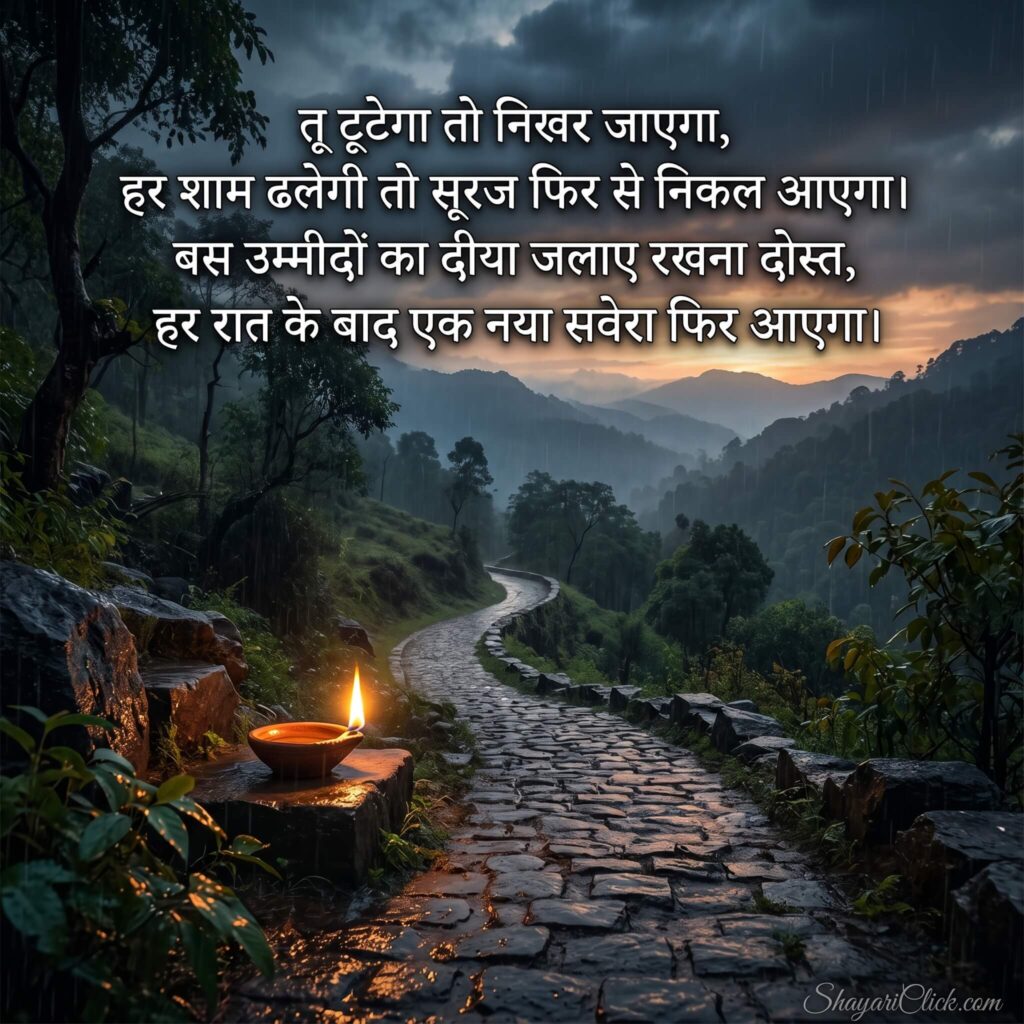 Inspirational Sad Shayari (Hope & Healing)