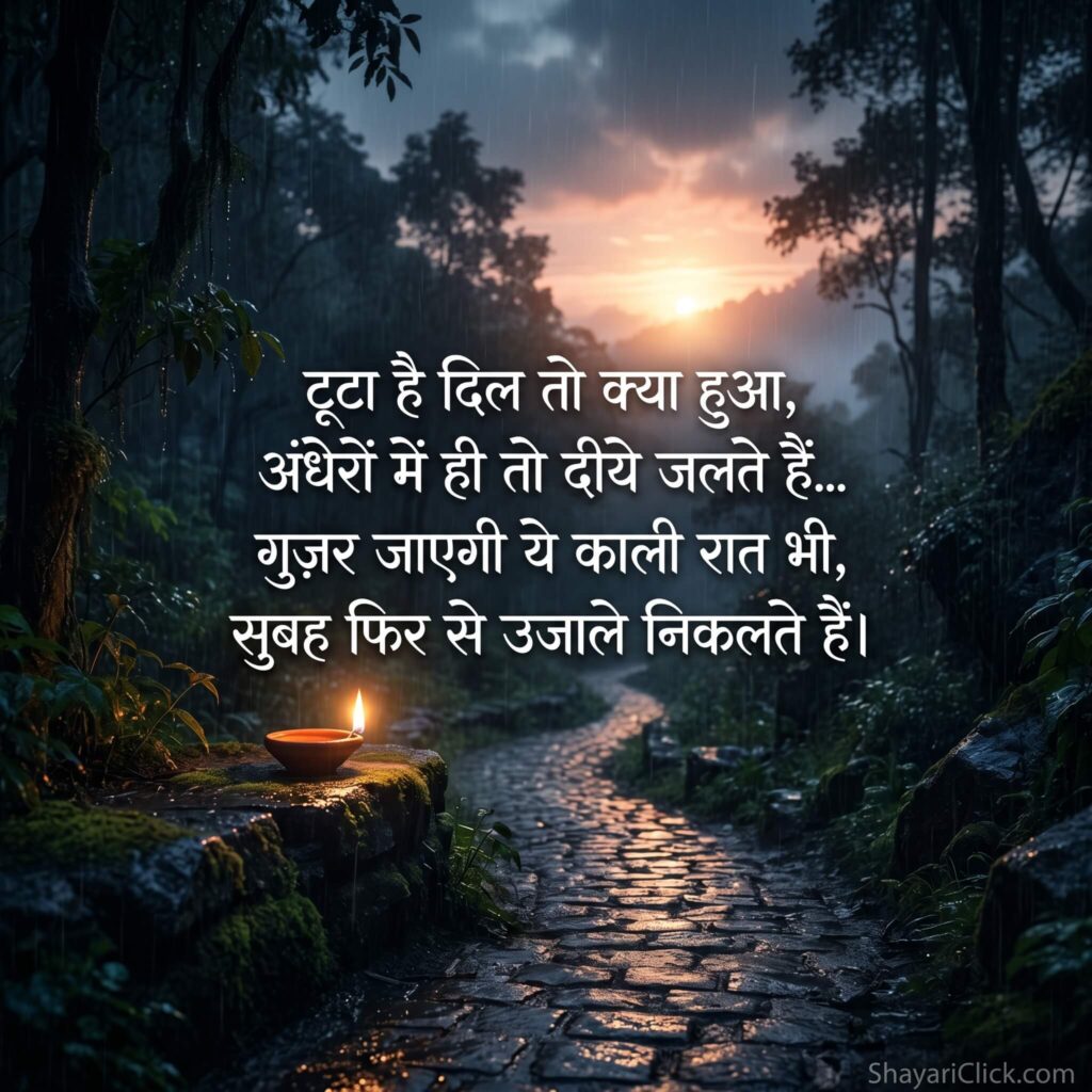 Inspirational Sad Shayari (Hope & Healing)