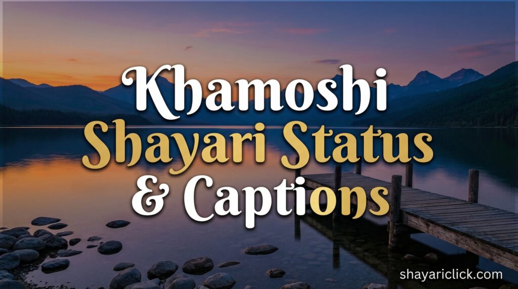 Khamoshi Shayari Status & Captions