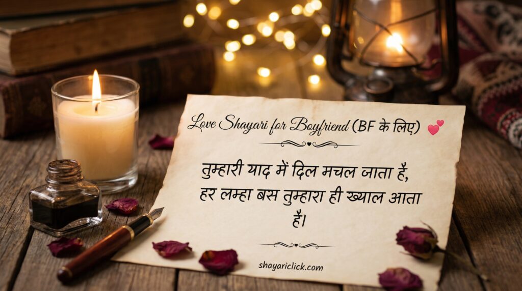 Love Shayari for Boyfriend (BF के लिए) 💘