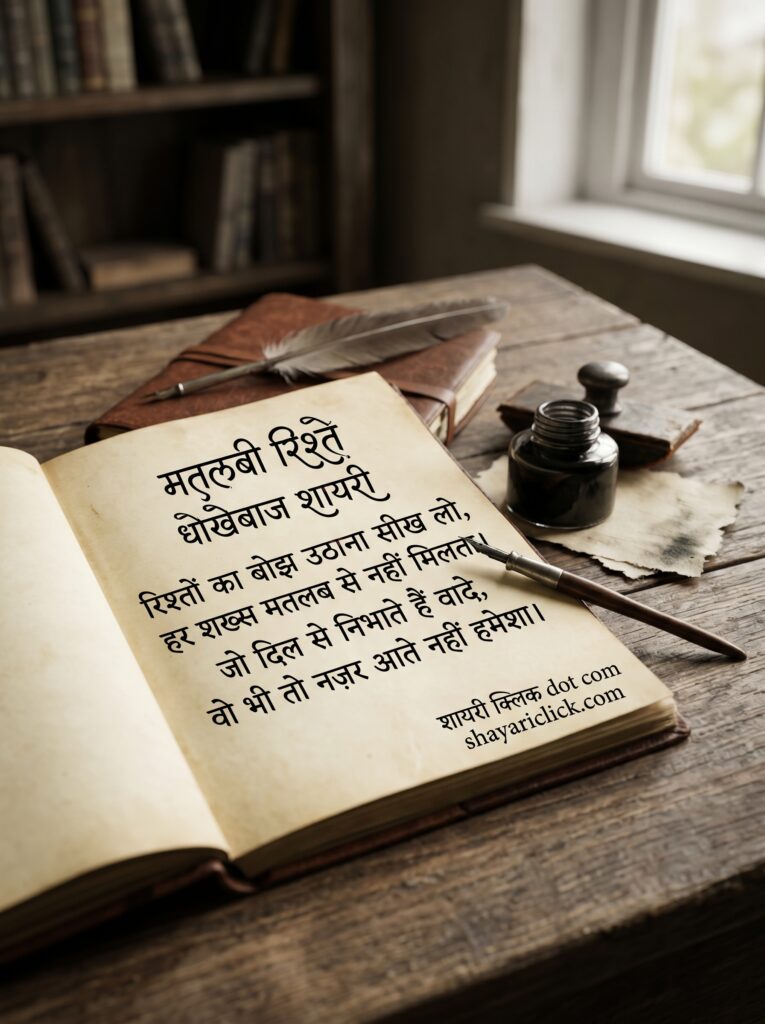 Matlabi Rishte Dhokebaaz Shayari