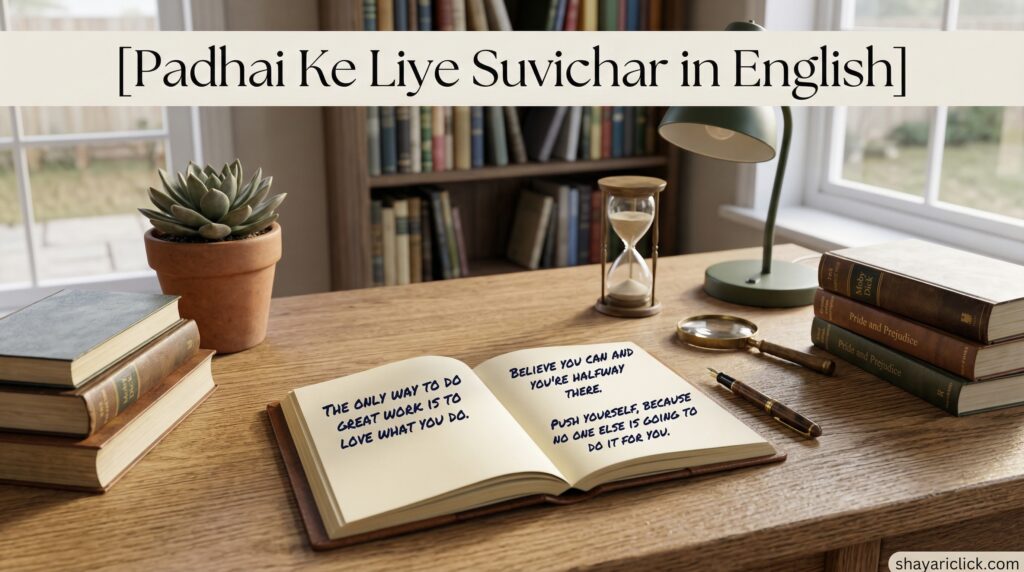 Padhai Ke Liye Suvichar in English